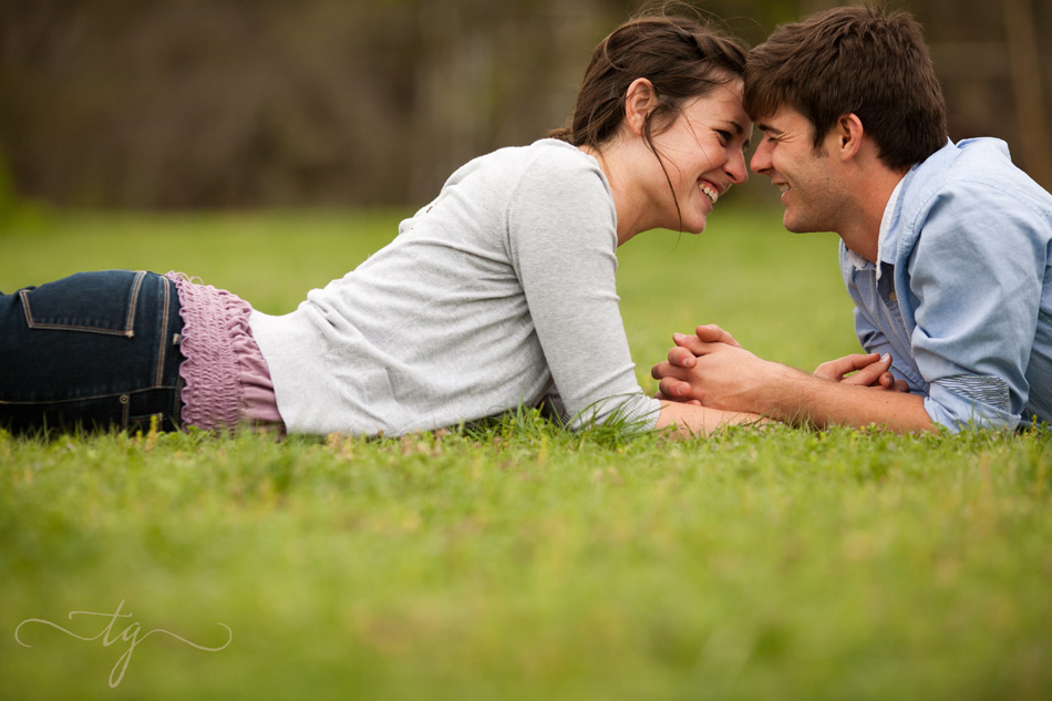 couple laughing together